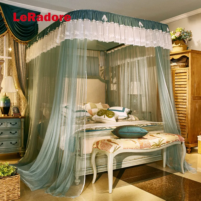 Дворцовая полиэфирная кровать с противомоскитной сеткой двухслойная москитная