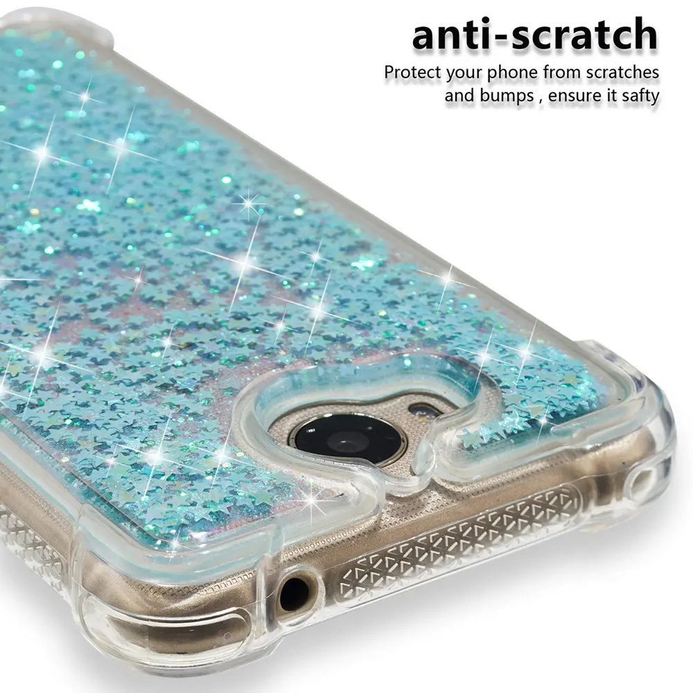 Glitter Stars Cover for Huawei Y5 2017 III MYA L22 Dynamic Liquid Quicksand Soft TPU Back Case Y 5 MYA-L22 |