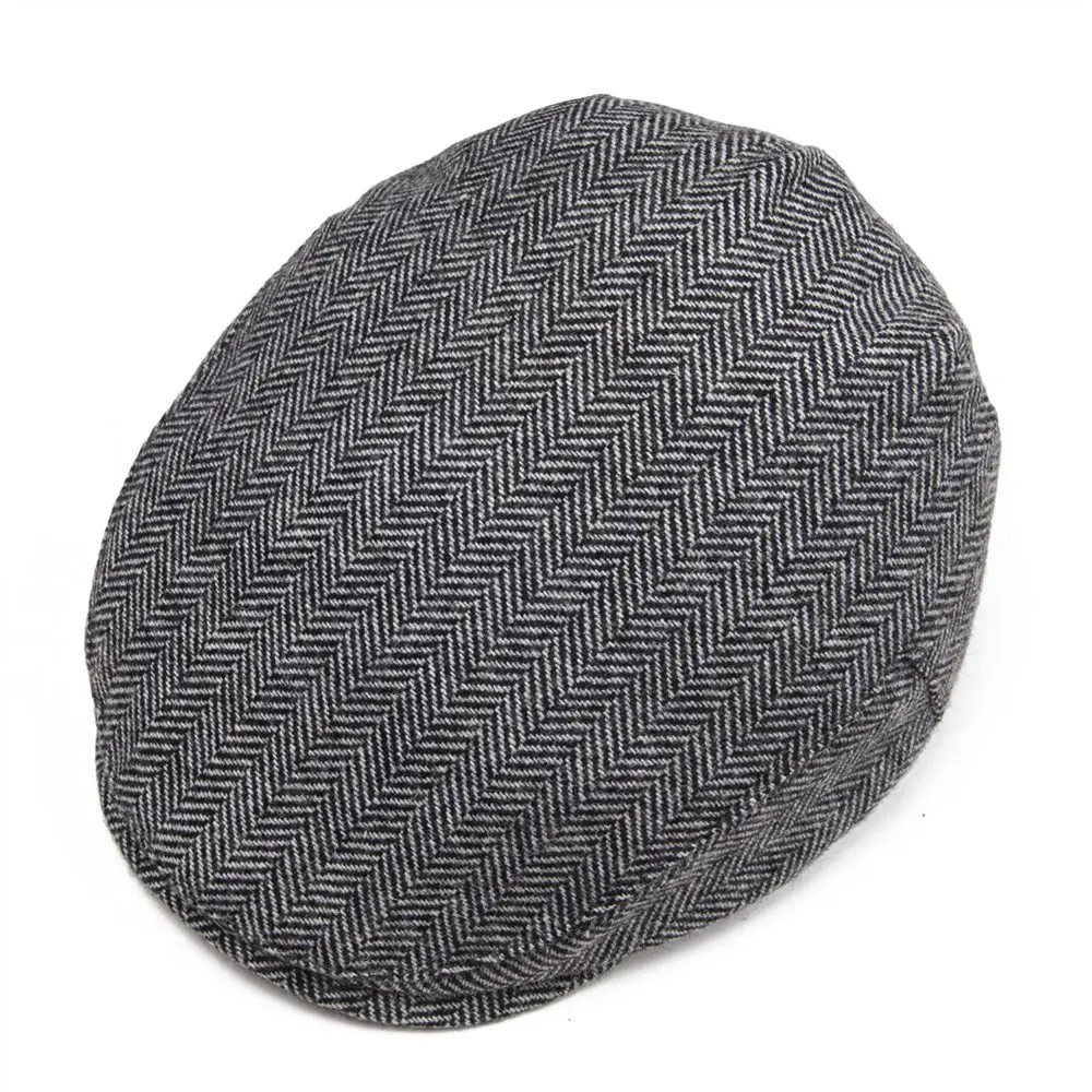Jangool маленький размер Детская кепка шерстяная твидовая с узором в елочку для