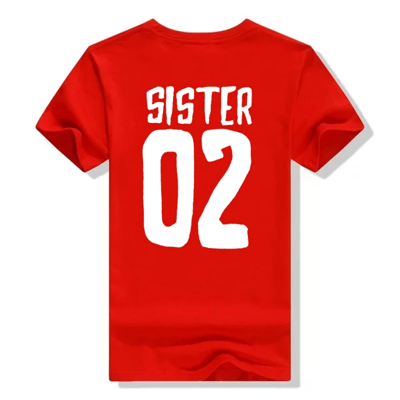 Женская модная летняя футболка SISTER 01 02 хлопковая с коротким рукавом для лучших