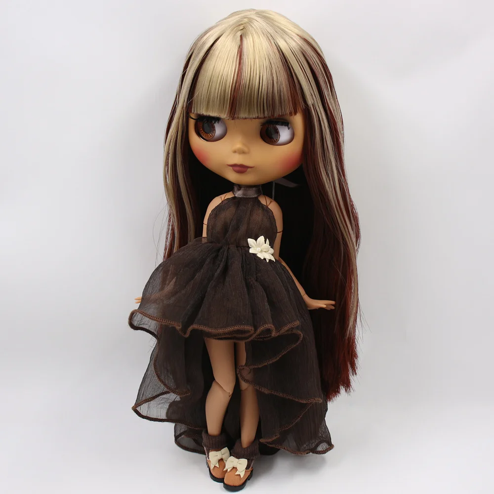 Кукла Blyth No.BL9031/0362 Red mix светлые волосы темная кожа на заказ 1/6 bjd ob24 аниме