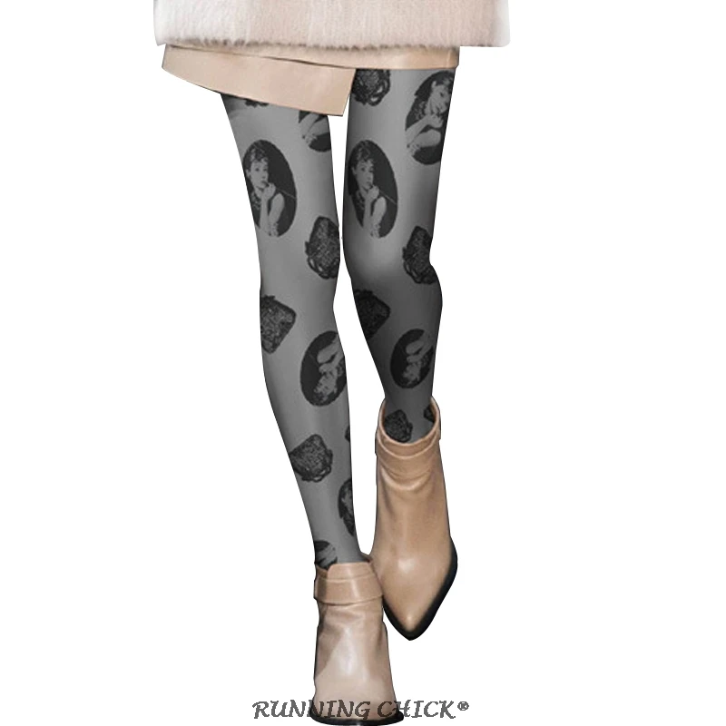 

Retro Printing Pantyhose Thickness Spring Women