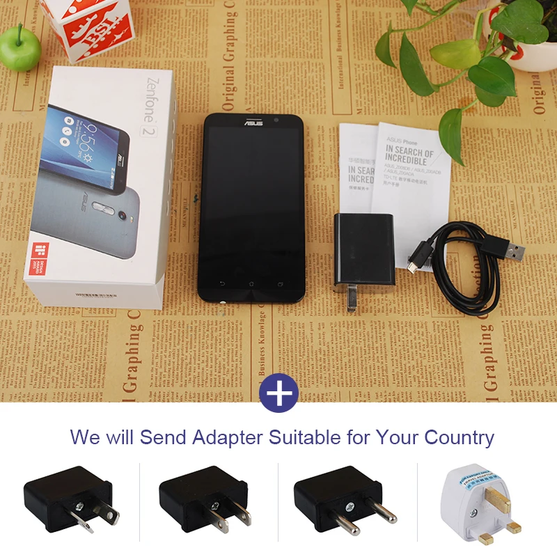 ASUS ZenFone 2 ZE551ML 4 г LTE мобильные телефоны Intel 1 8 ГГц/2 3 ГГц ГБ 16 ГБ/32 ГБ/64 5 дюймов 13MP