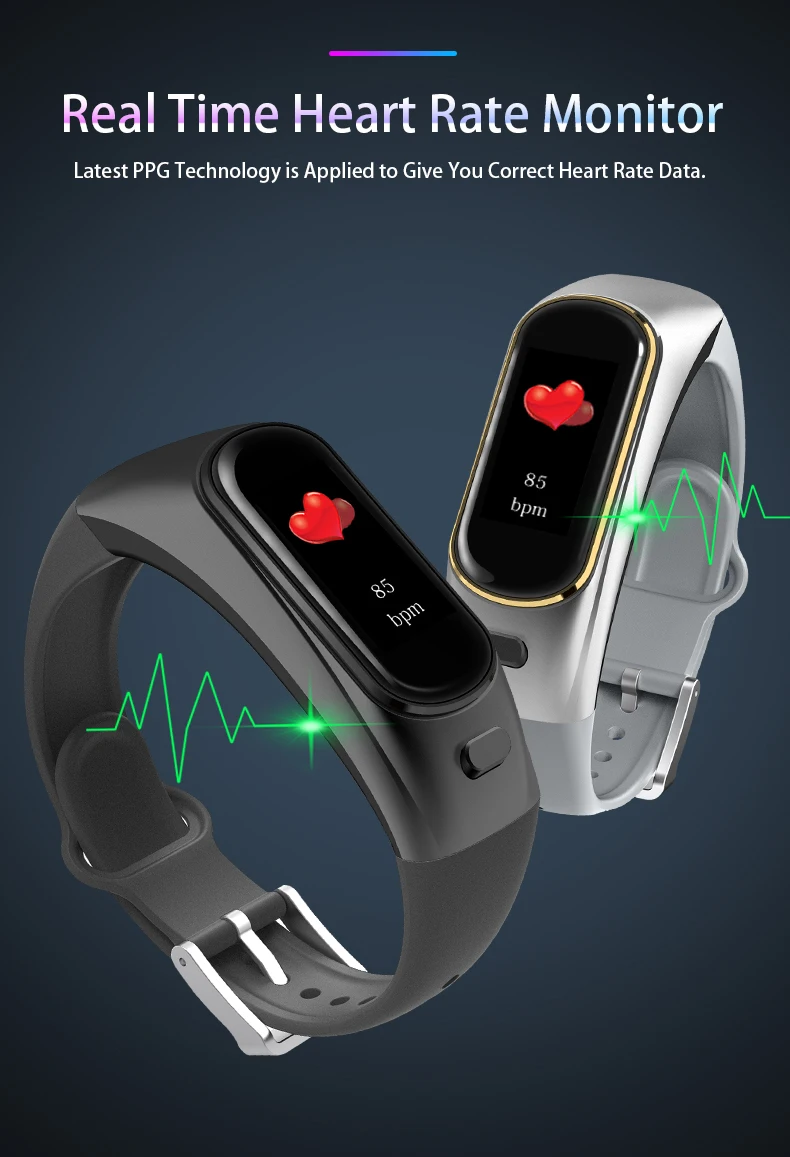 2 в 1 умные часы H109 спортивный умный браслет с bluetooth-гарнитурой водостойкое запястье фитнес отслеживание езда бег музыка