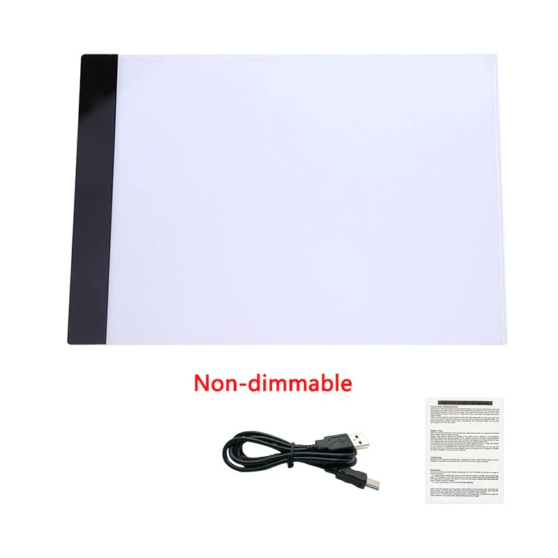 Not dimmable Комиксы рисунок артефакт A4 размер тонкий светодиодный светильник для стола Диммируемый светящийся светодиодный копировальный щит Детский Светильник, коробка с краской, имитирующая новизну лампа - Цвет: Not dimmable