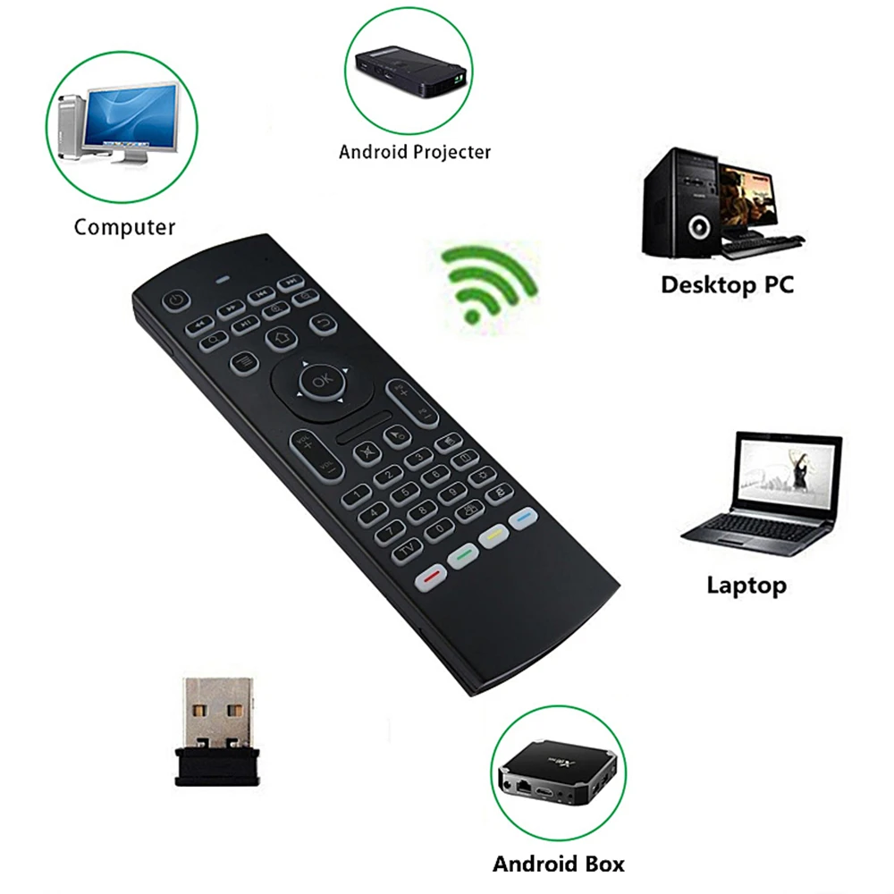 MX3 Pro Air mouse Беспроводные клавиатуры пульт дистанционного управления с подсветкой
