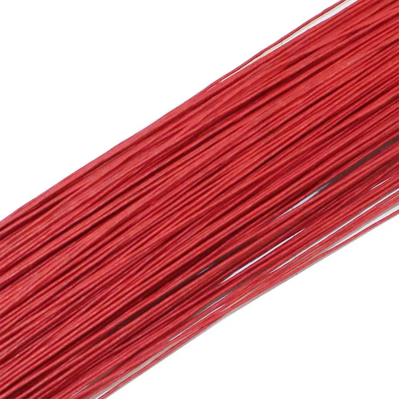 Red CCINEE 20 шт#18 проволока, покрытая бумагой 1,2 мм/0,047 дюйма, диаметр 40 см, длинная железная проволока, используется для изготовления нейлоновых чулок для изготовления цветов - Цвет: Red