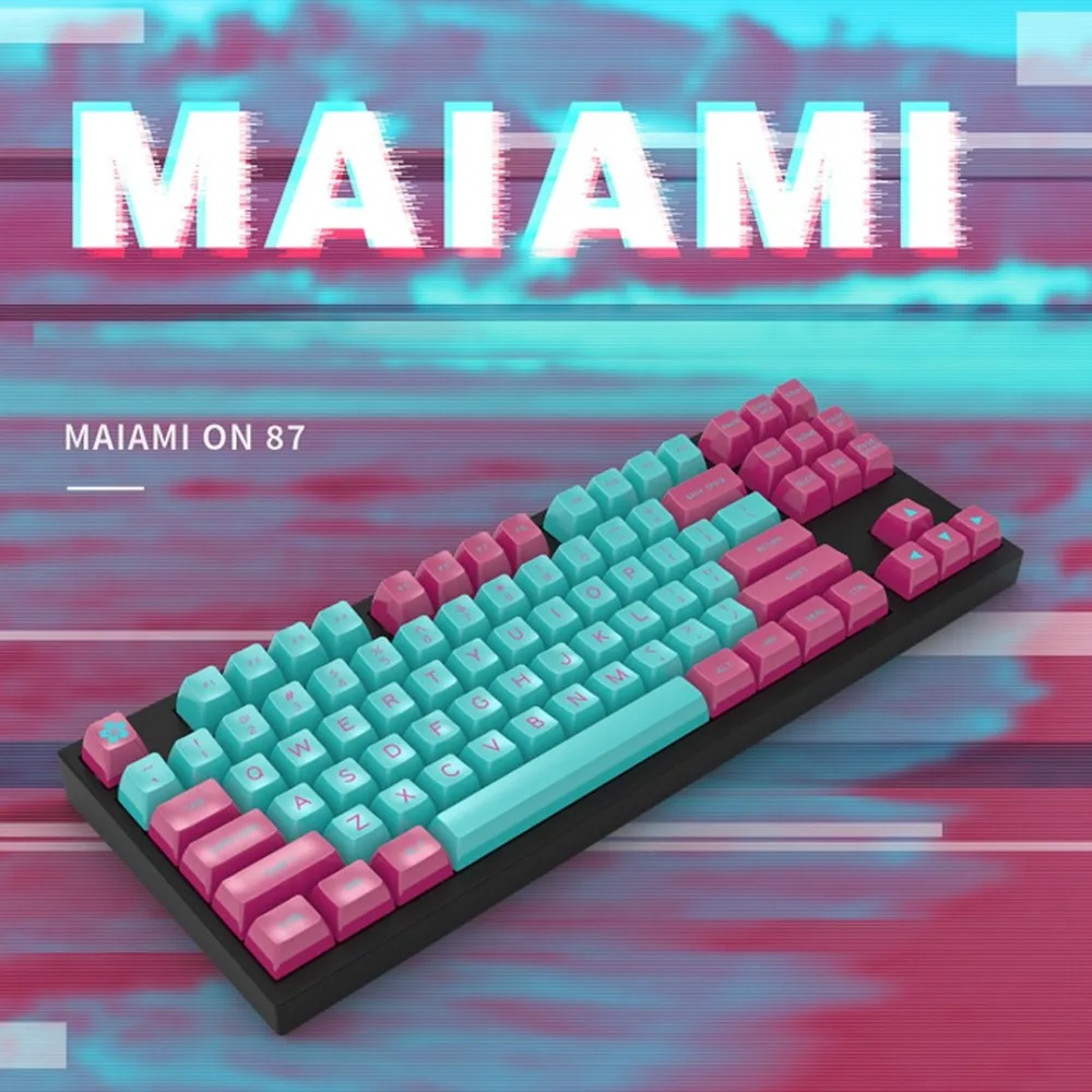MAXKEY MAIAMI keycaps SA Double shot ABS для механической клавиатуры fit kbd75 | Компьютеры и офис