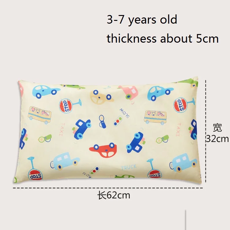 C 60x32cm 4 цвета мультфильм хлопок детские подушки мягкие моющиеся ребенок спальный подголовник удлинить прямоугольник подушка для малыша портативный подголовник - Цвет: C 60x32cm