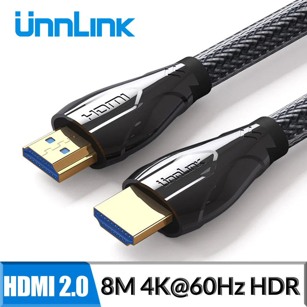 Unnlink длинный HDMI кабель UHD 4 k@ 60Hz HDMI 2,0 HDR 3M 5 м 8 м 10 м 15 м 20 м для разветвителя переключатель PS4 светодиодный tv Box xbox проектор компьютера