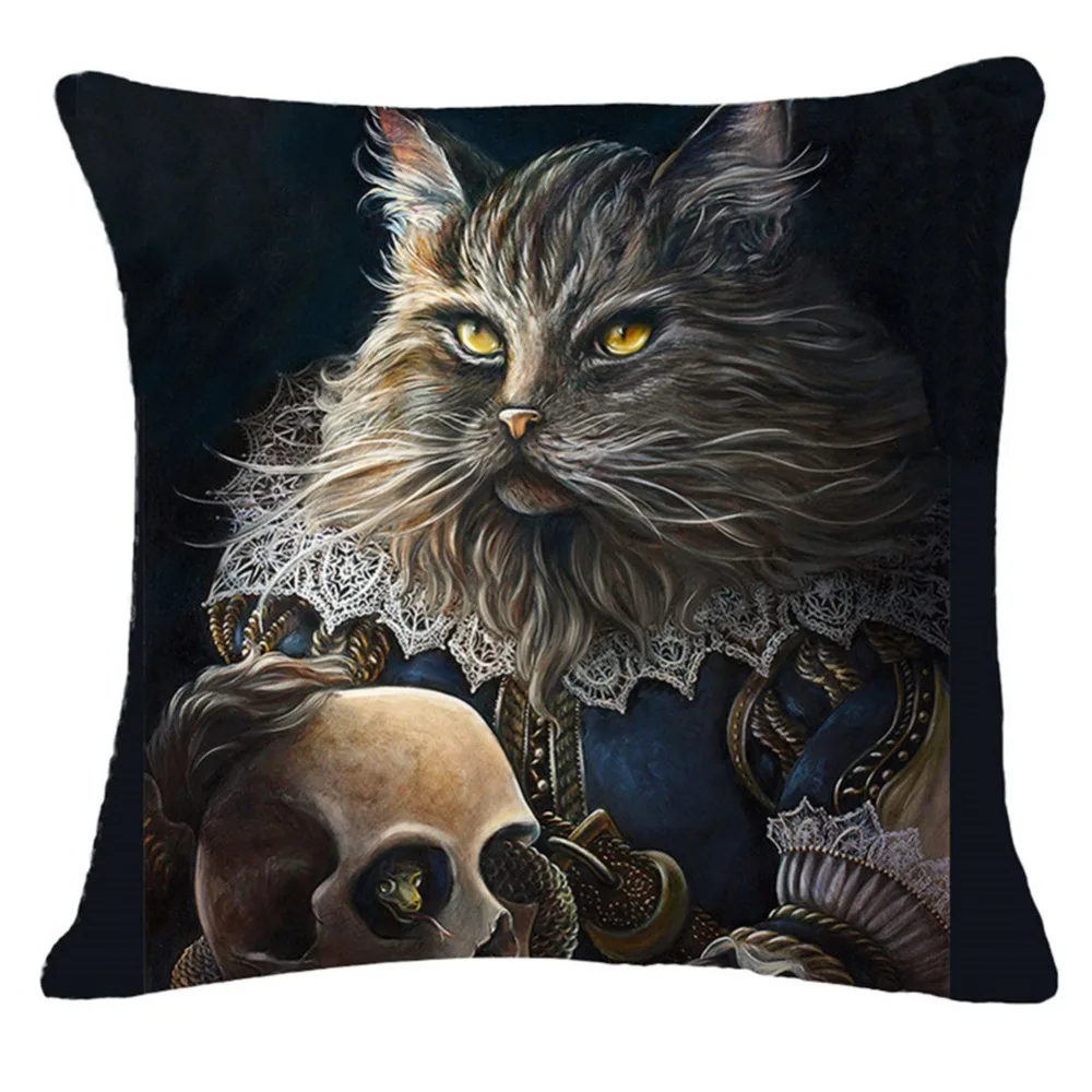 Декоративные Чехлы для подушек Винтаж кошка и собака печати Подушки Детские