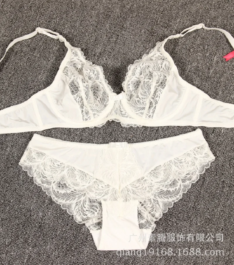 B/C/D чашка полный прозрачный сексуальный бюстгальтер набор плюс размер женский