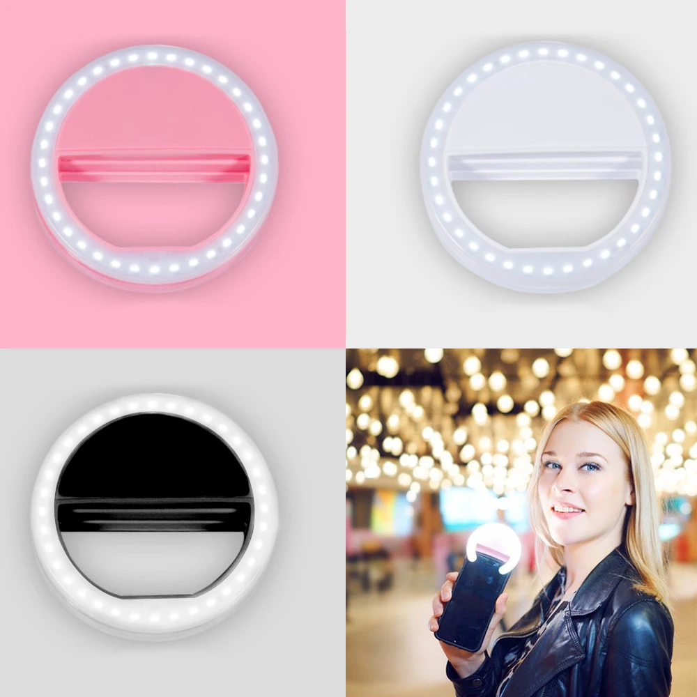 Селфи свет смартфон LED кольцо селфи ночного темноте повышения фотографии для Iphone