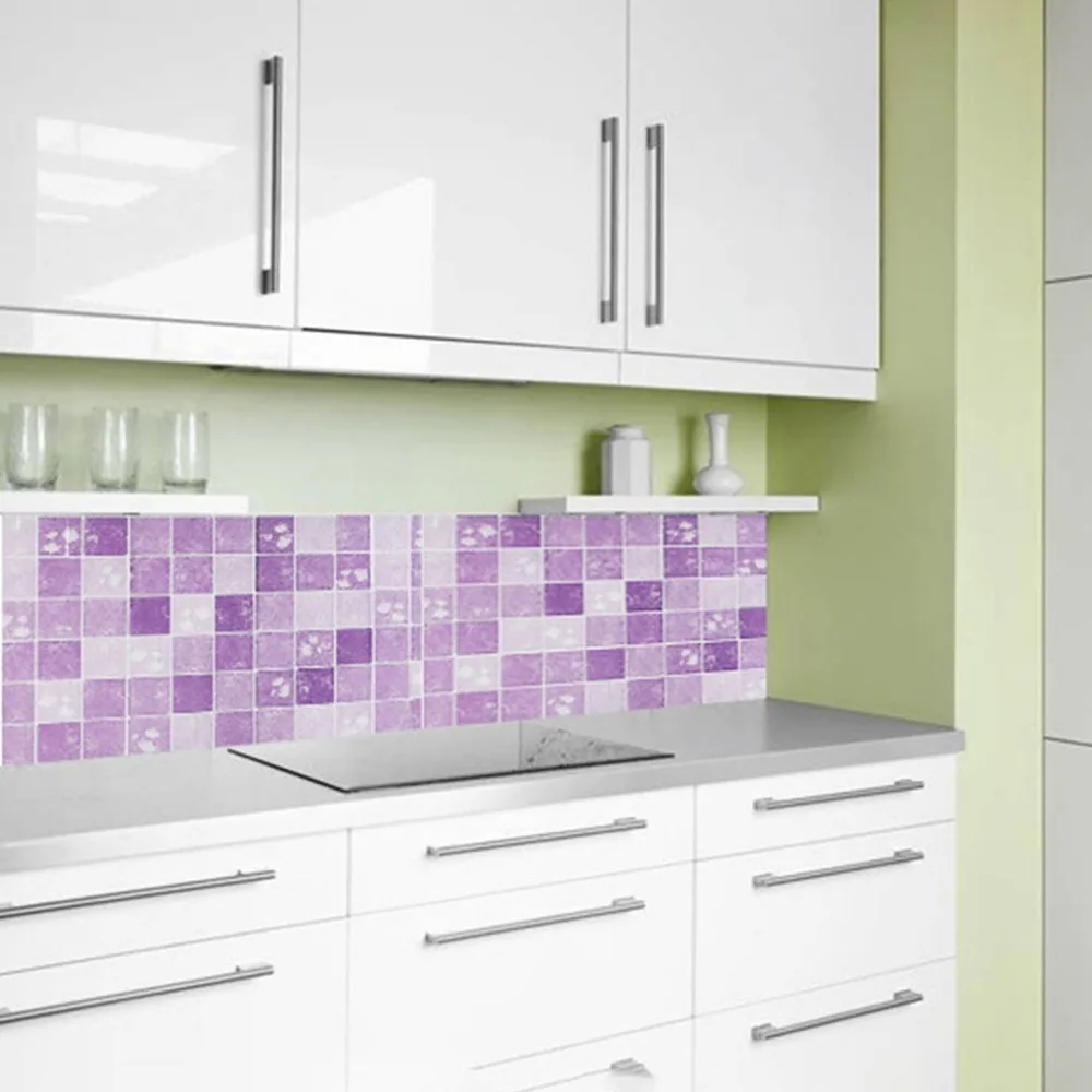 Waterproof Aluminum Foil Oil Stickers High Temperature Resistant Ceramic Tile Adhesive Kitchen Wallpaper Lampblack Protecting |