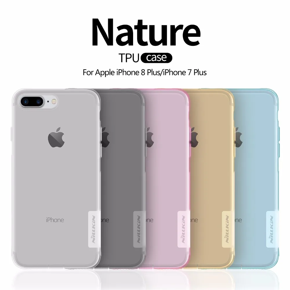 Чехол для iPhone 8 Nillkin Ультра тонкий прозрачный Nature TPU Case для apple iphone 8 7 7 Plus 8 плюс ясно Мягкий чехол