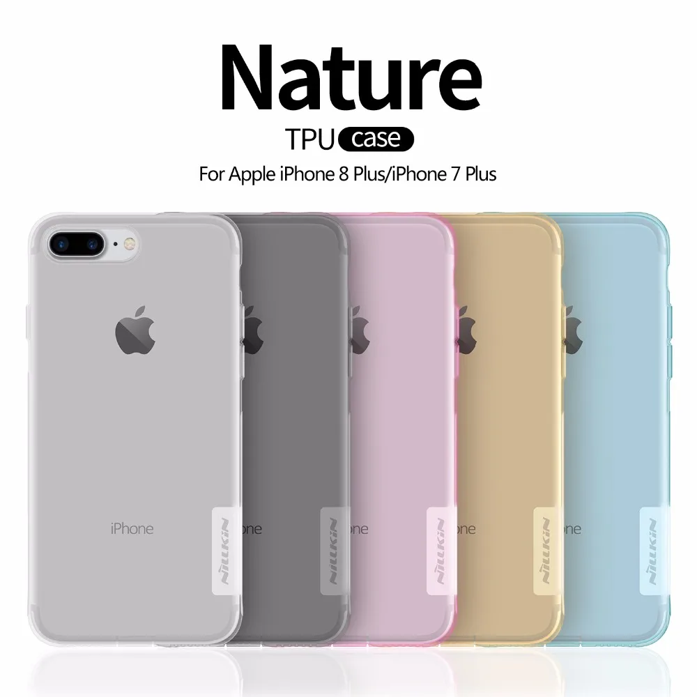 Чехол для iPhone 8 Nillkin Ультра тонкий прозрачный Nature TPU Case apple iphone 7 Plus плюс ясно Мягкий