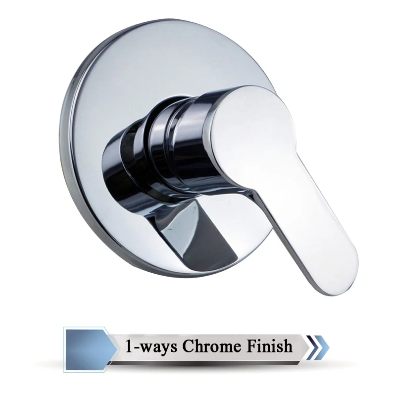 1-Ways Chrome A Латунный Смеситель для горячей и холодной ванны, настенный клапан управления водой, однорычажный душевой контроль, ручка, 5 цветов - Цвет: 1-Ways Chrome A
