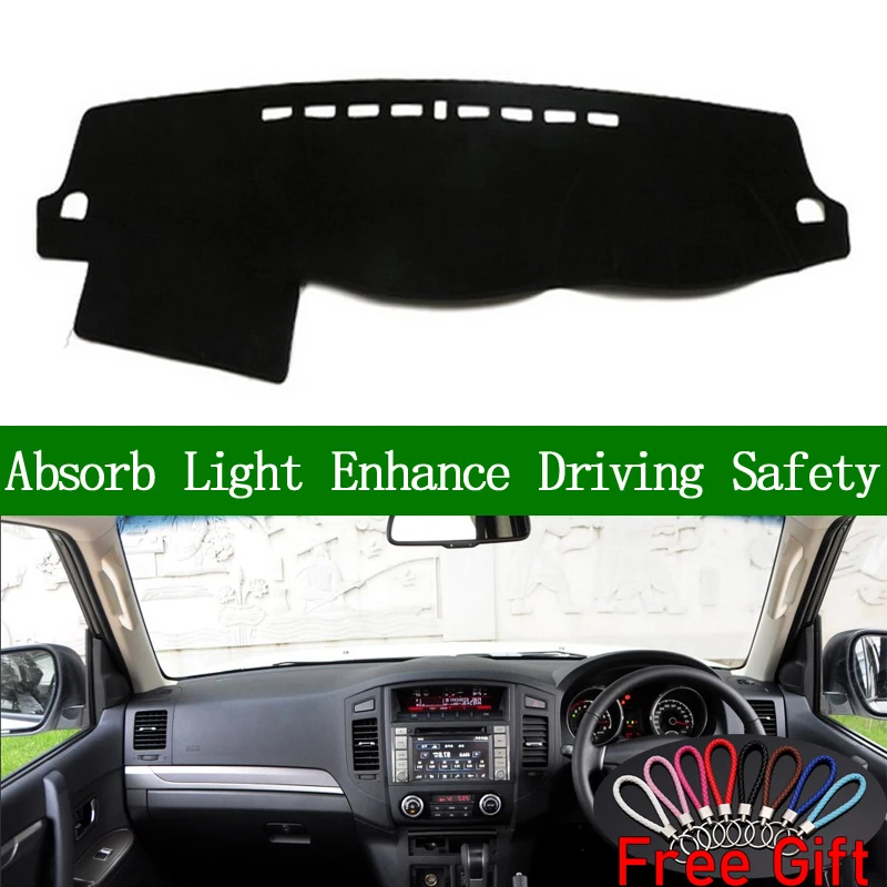 For Mitsubishi Pajero Montero 2007 2008 2009 2010 2011-2019 Right Hand Dashboard Cover Car Sticker Dash Mat Interior Accessories