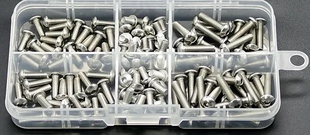 

120pcs/lot M4*6-M4*20 stainless steel 304 hex socket pan head screw set with box assortment kits thread repair kit hardware81