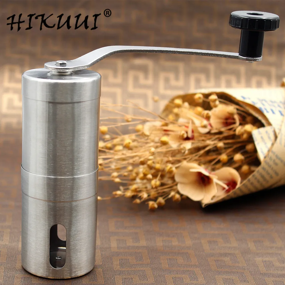 Кофемолка HIKUUI ручная с керамическим сердечником и ручкой из нержавеющей стали 30