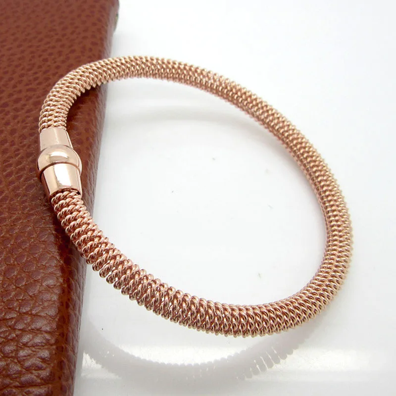 Модный браслет с подвесками и из нержавеющей стали 316L разных цветов витая