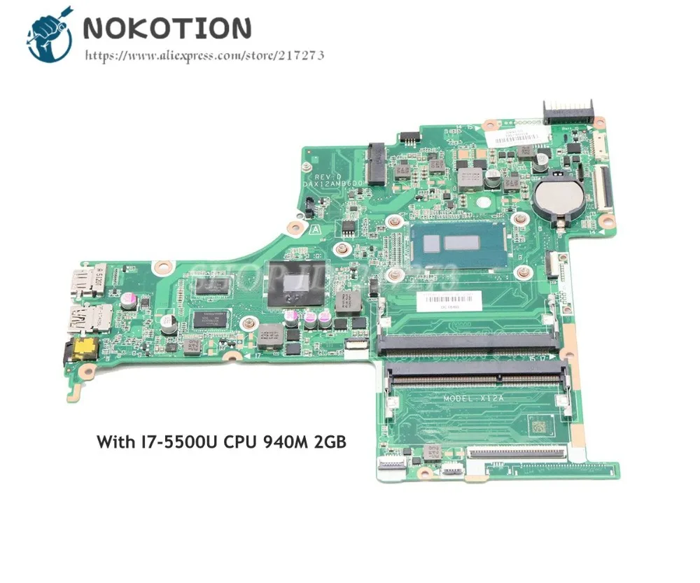NOKOTION 809045-601 809045-001 For HP Pavilion 15-AB Laptop Motherboard DAX12AMB6D0 SR23W I7-5500U CPU 940M 2GB | Компьютеры и офис