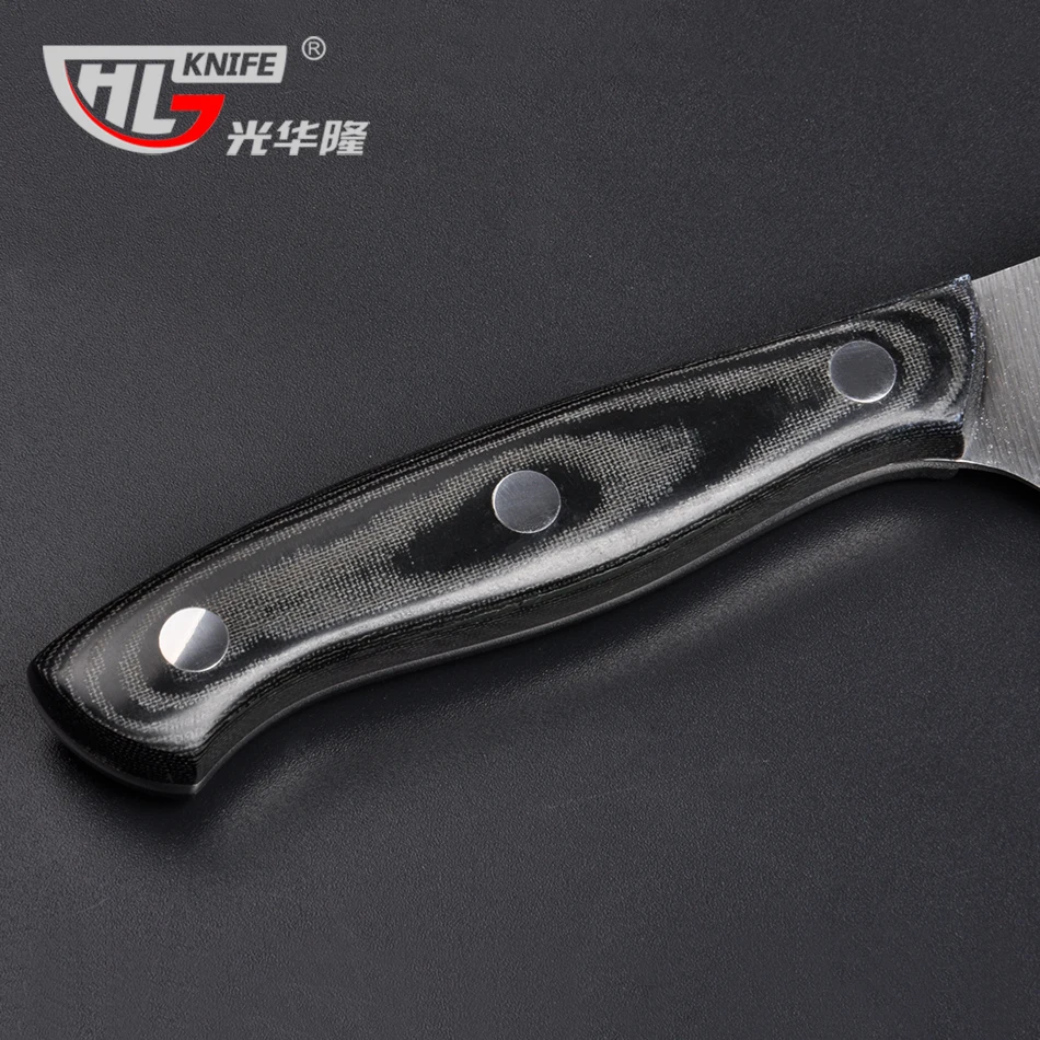 GHL нож для шеф-повара из нержавеющей стали кухонный Santoku нарезки кухонные ножи