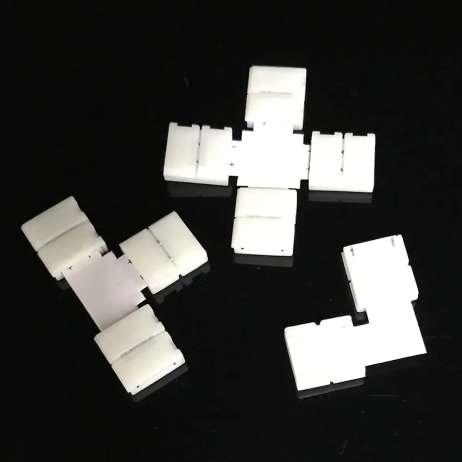 10 шт. 2pin мм Светодиодная лента Разъем L/T/X форма Бесплатная сварка для SMD 5050 5630 5730
