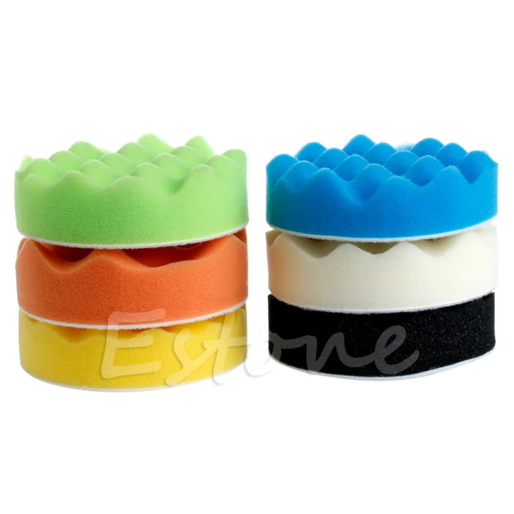 

8Pcs/set 4"(100mm) Sponge Polishing Waxing Buffing Pads Kit Compound Polish Car