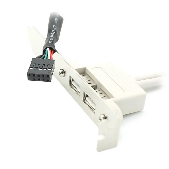 40 см двойной USB 2 0 A Тип Женский к материнской плате 9 контактный кабель заголовка с