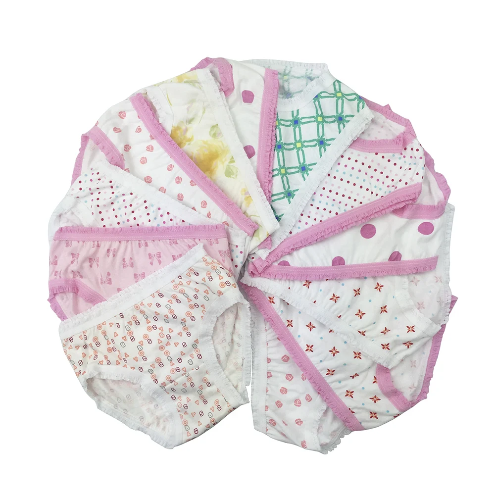 Bragas de algod&oacute;n para ni&ntilde;as, pantalones cortos florales, ropa interior para ni&ntilde;os de 0 a 11 a&ntilde;os, env&iacute;o de colores aleatorios, 2 uds.-3