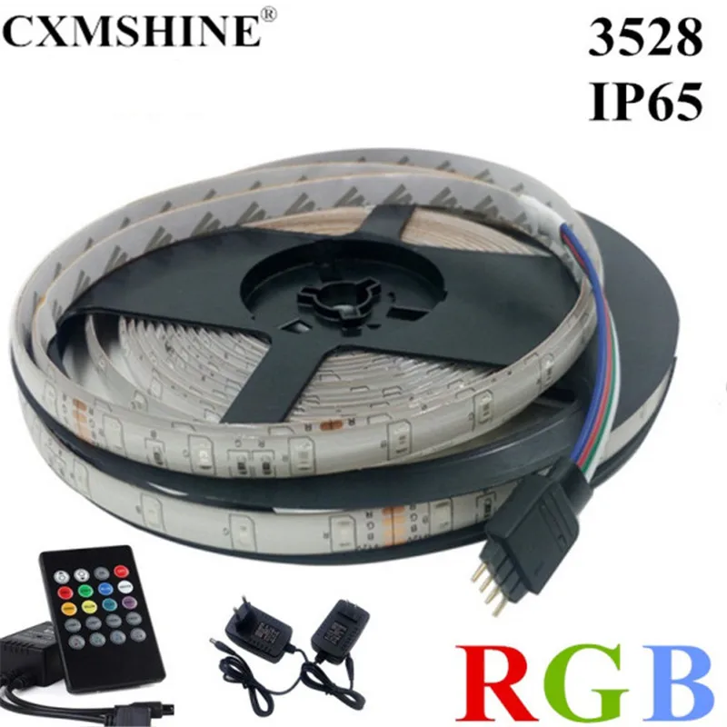 Светодиодная лента 3528 RGB водонепроницаемый диодный светильник 5 м SMD с