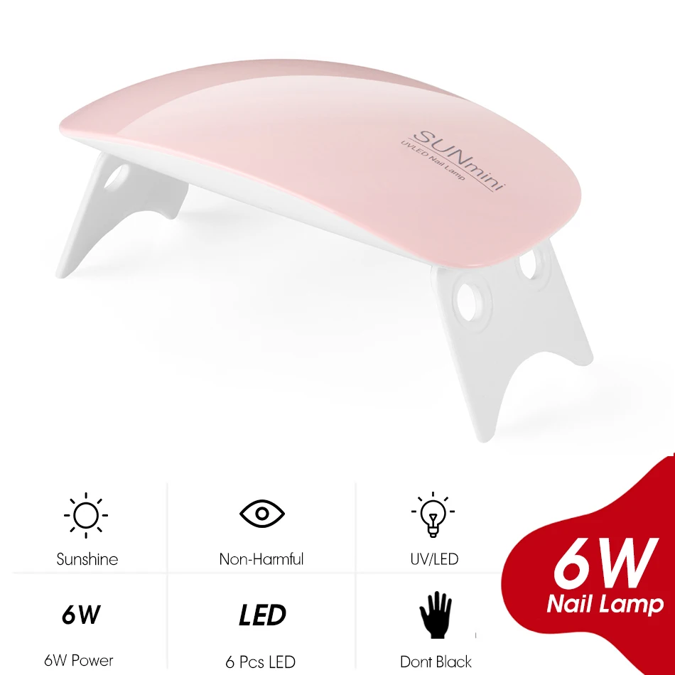 MORDDA 6W Nail Lamp For Manicure UV LED All Nails Dryer Curing Gel Polish Hybrid Varnish USB Ice Art Tool |