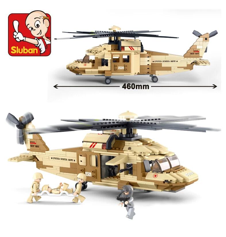 UH 60L черный ястреб вертолет Розничная продажа Sluban M38 B0509 сертифицированный