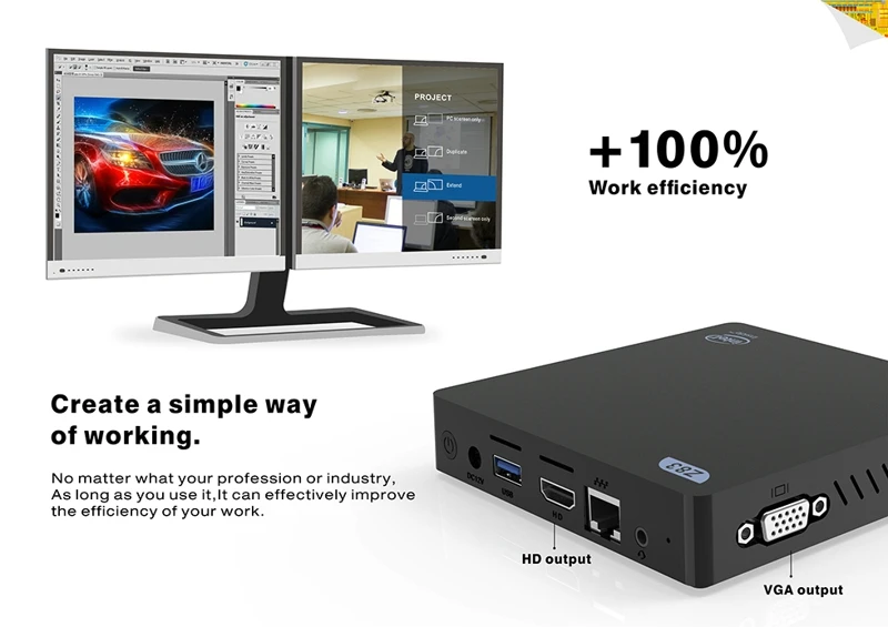 Мини-ПК Z83V Карманный ПК с x5-Z8350 процессором Intel HD graphics 400 DDR3 4 Гб 64 г Bluetooth 4,0 wifi Поддержка ОС Windows 10 Linux
