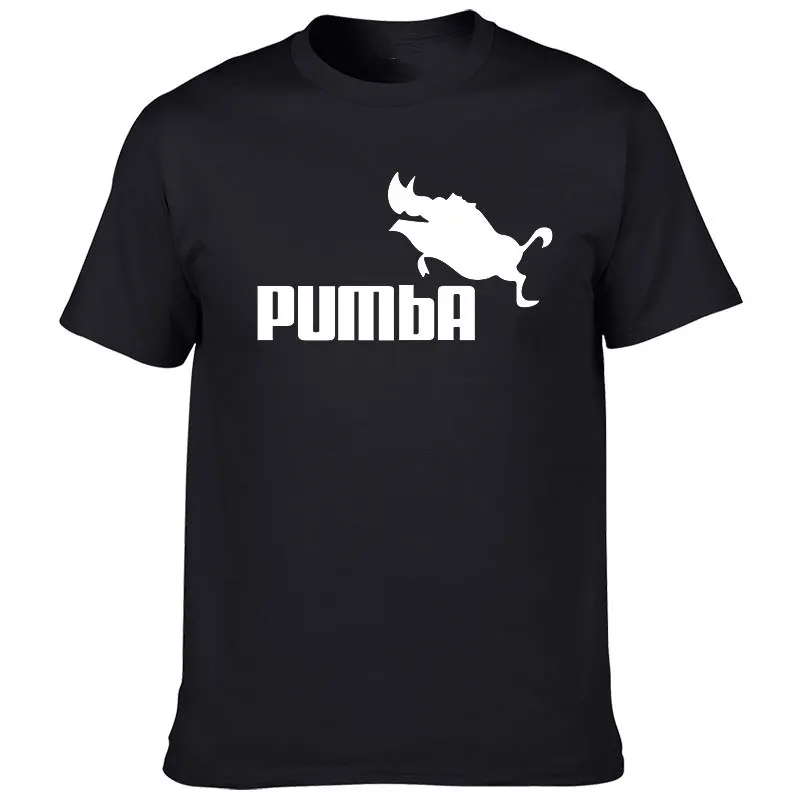 Забавная футболка милые футболки Homme Pumba мужские повседневные хлопковые топы с
