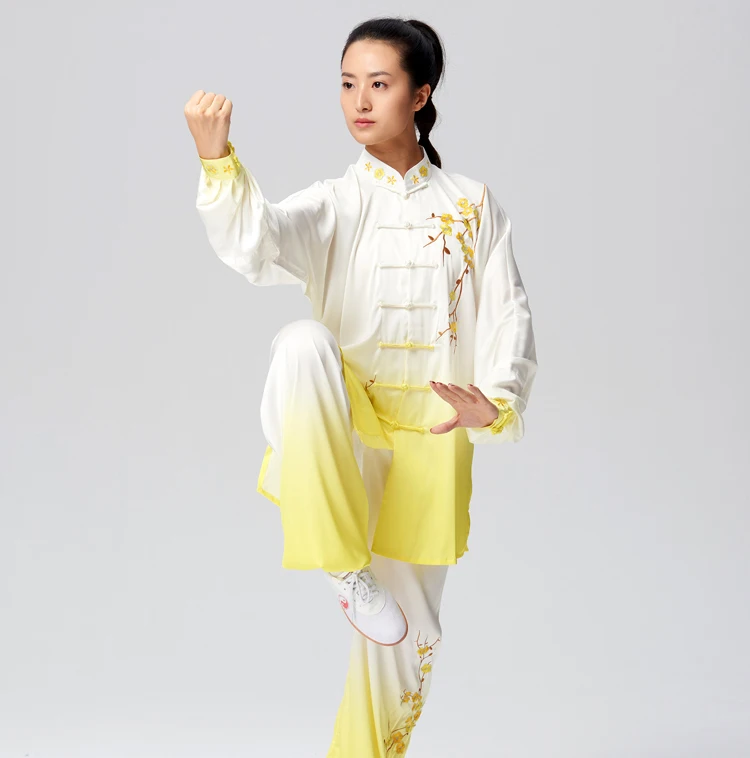Одежда Tai chi костюм для боевых искусств выступлений taiji wushu Униформа с вышивкой