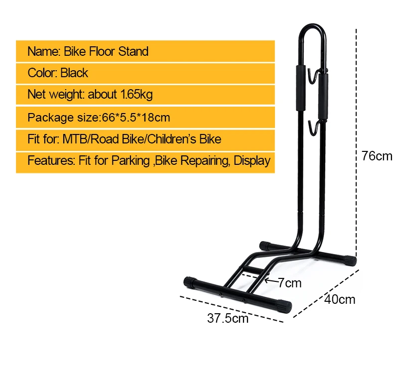 

WEST BIKING Bicyle Floor Stand Aluminum Alloy 2 IN 1 MTB Bike Holder Parking Rack Quick Installation Bike Repair Storage Rack
