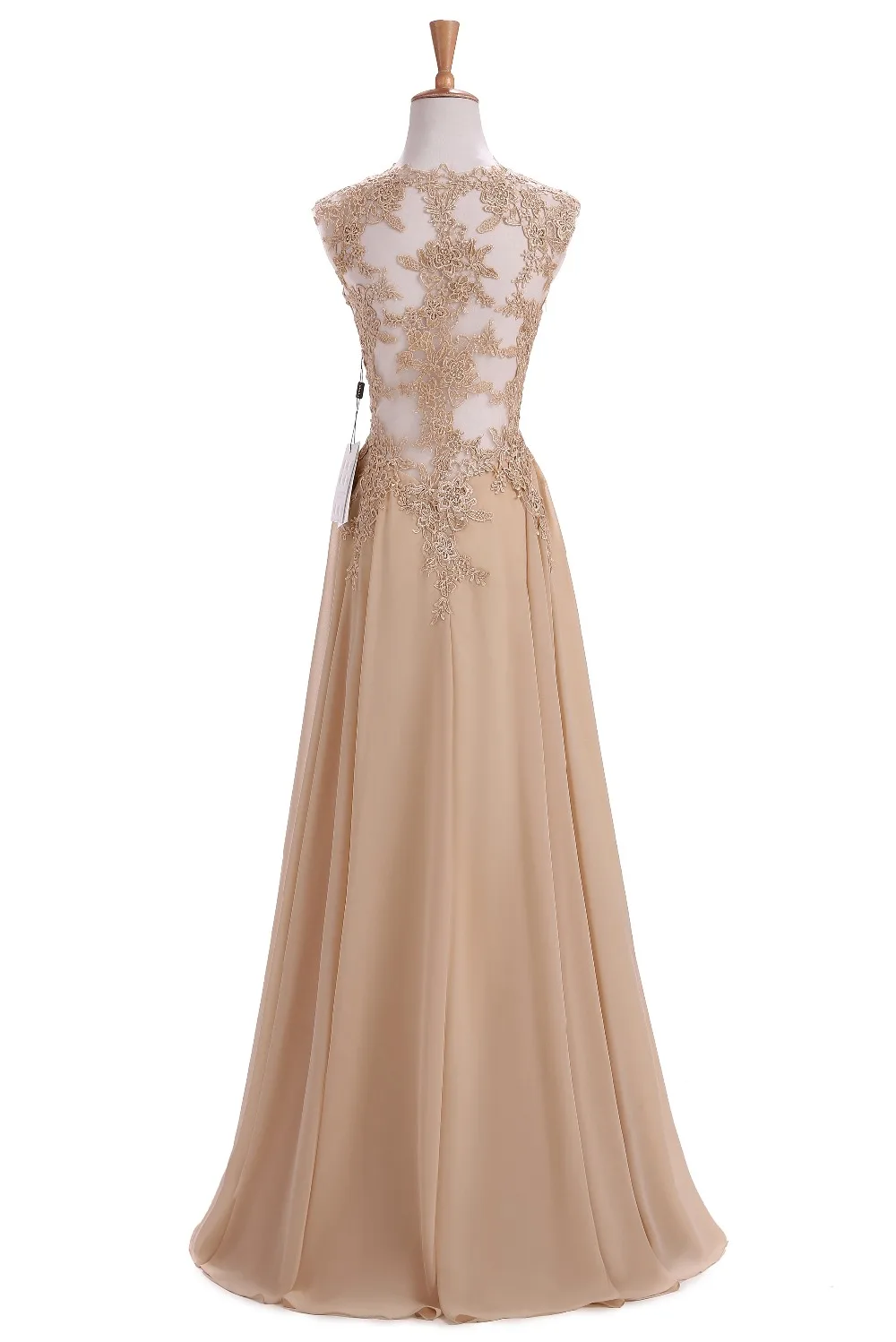 Женское длинное вечернее платье шифоновое кружевное до пола с V образным вырезом