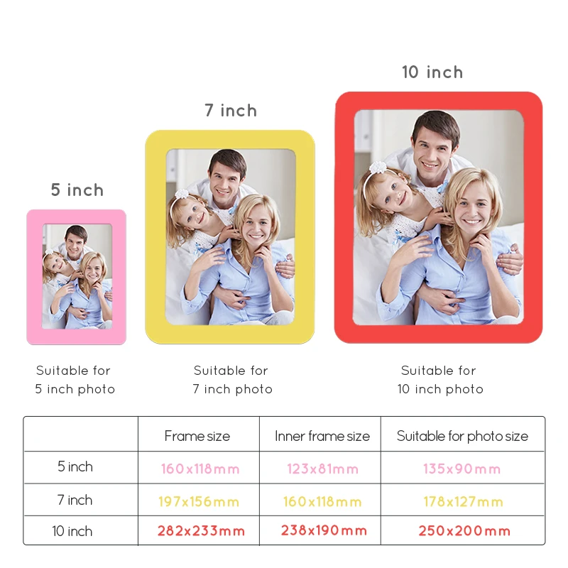 

Colorful Magnetic Picture Frames Photo Fridge Magnets Photo frame Refrigerator Magnetic Photo Frames Wall Decor with EVA Surface