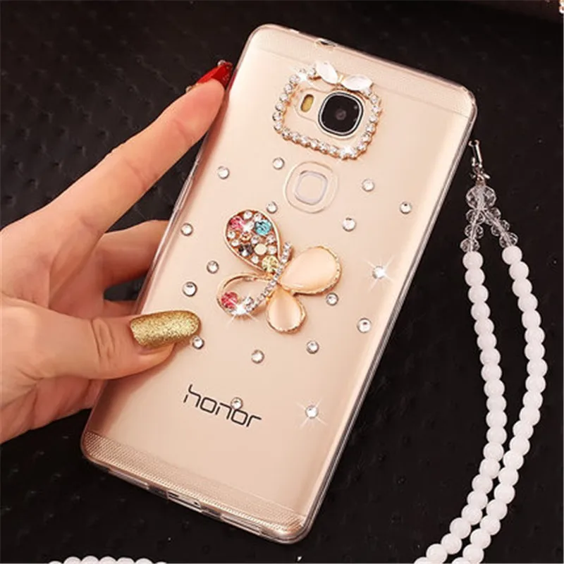 Роскошный чехол Byuoo с кристаллами и бриллиантами для Huawei P10 P8 P9 Lite Mate 9 GR510 lite Honor 20 pro