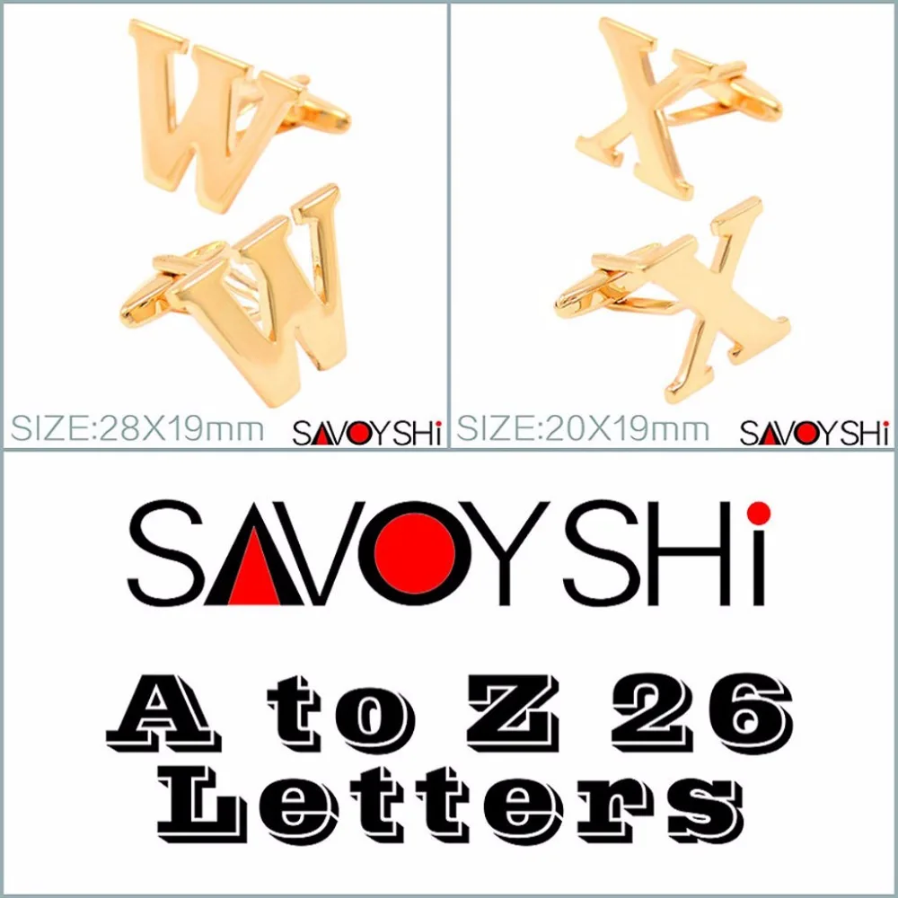 Роскошные бриллиантовые запонки с 26 буквами для мужской французской рубашки