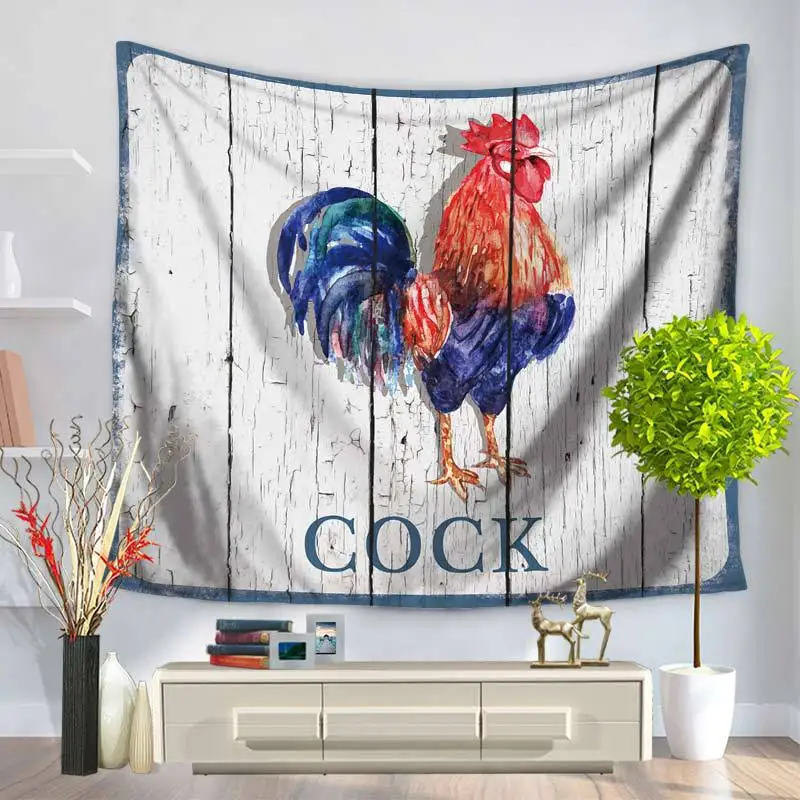 Home Decorative Wall Hanging Carpet Tapestry Rectangle Bedspread Animal Cock Chick Pattern GT1124 | Дом и сад