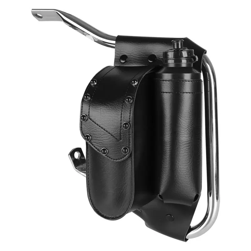 Черная Противоударная сумка + держатель для бутылки воды Harley Touring Electra Road Street Glide FLH