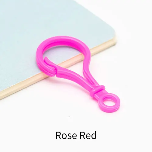 Rose red 20pcs multicolor Lobster Clasp 5cm lamp shape buckle Snap hook Bag purse finding Keychain Jewelry DIY Needlework tool - Цвет: Rose red