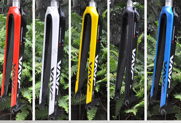 Углеродная вилка MTB Велосипедная вилка, совместимая с 26 27,5 29er, вилка для дорожного велосипеда, Подвеска передней вилки, Углеродные+ алюминиевые трубки 745 г