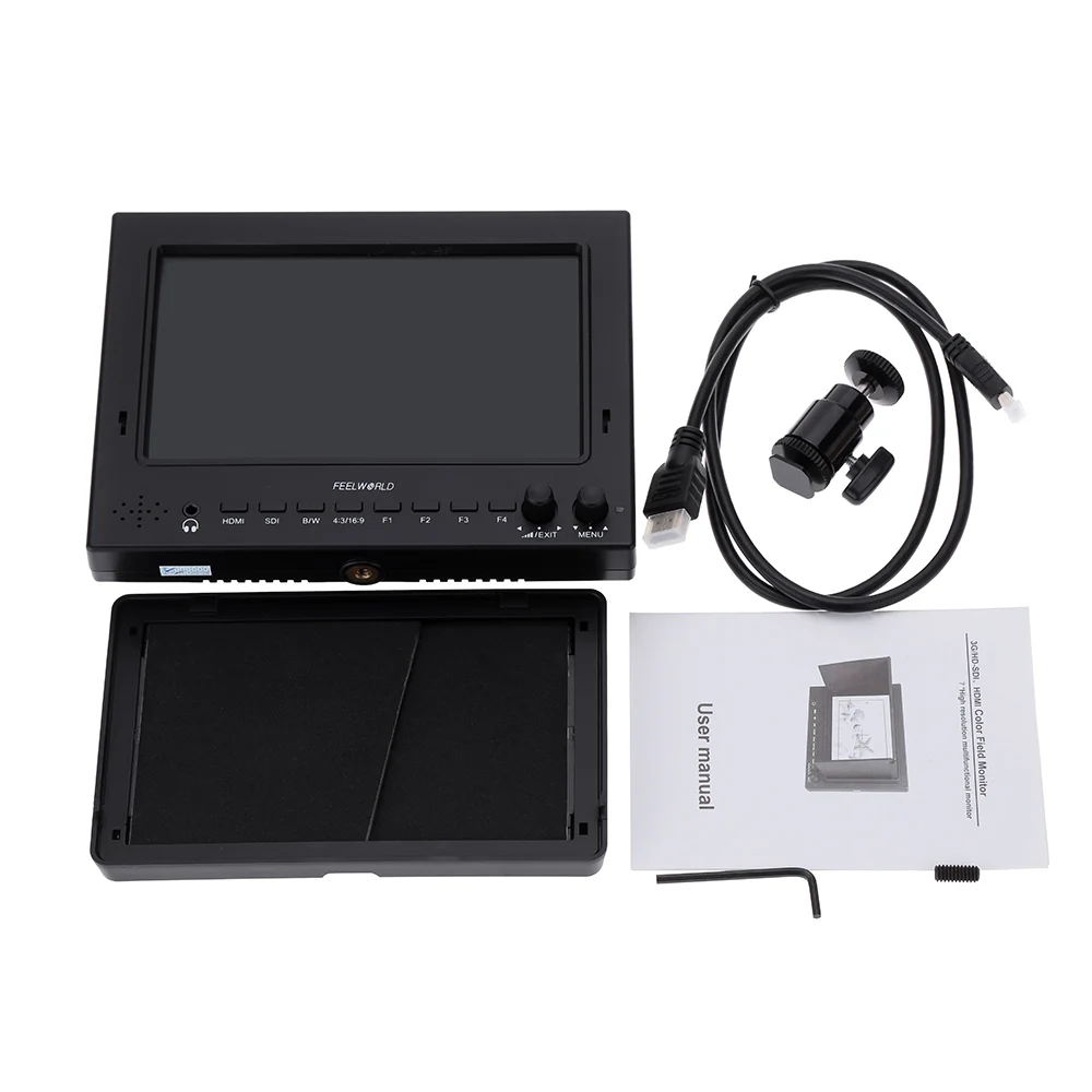 Feelworld Профессиональный 7 "HDMI 1024*600 SDI вещания ЖК дисплей HD Камера монитор пиковый