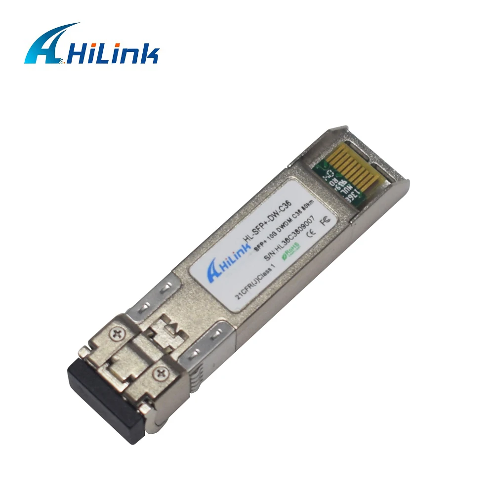 10G CH17 CH61 1563.86nm ~ 1528.77nm 80km ZR DWDM SFP + Дуплексный LC трансивер с DOM|Оптоволоконное