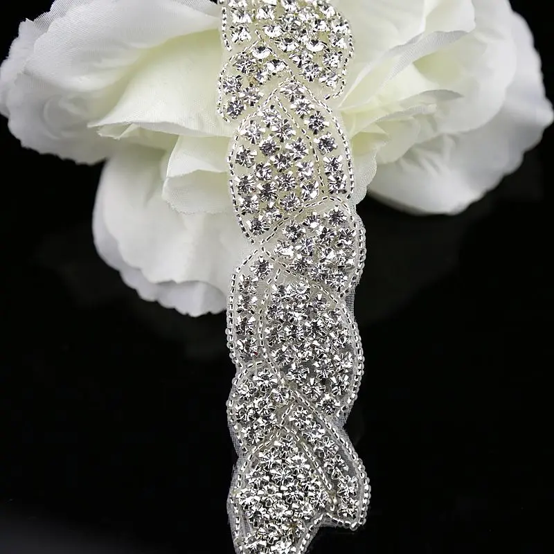 1 ярд Кристальные Стразы для аппликации горный хрусталь Свадебные аксессуары