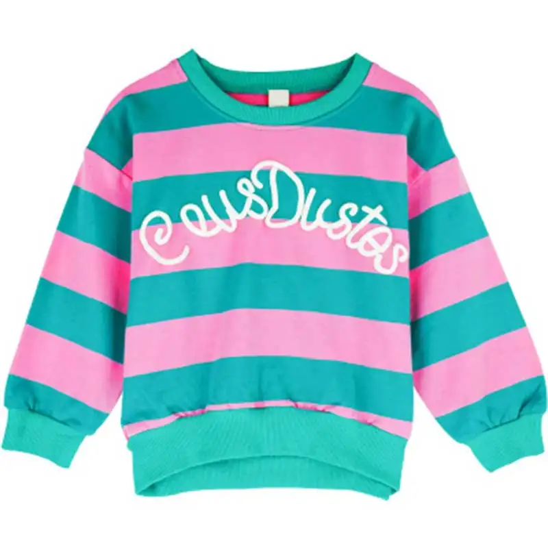 Осенний полосатый свитер для девочек детская одежда новинка 2019 модный Свободный